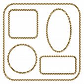 foto of cord  - Set the framework of the rope on a white background - JPG 