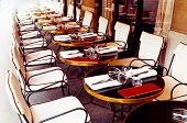 foto of france  - Street view of a coffee terrace with tables and chairs - JPG 