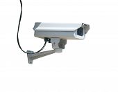 stock photo of security  - Security camera isolated on a white background
 - JPG 