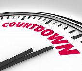 image of final  - A white clock with hands pointing to the word Countdown - JPG 
