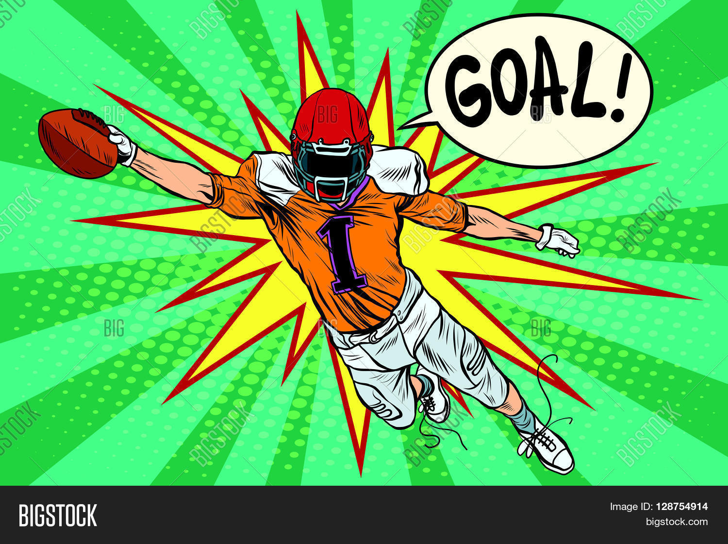 American Football Athlete Ball Vector & Photo Bigstock