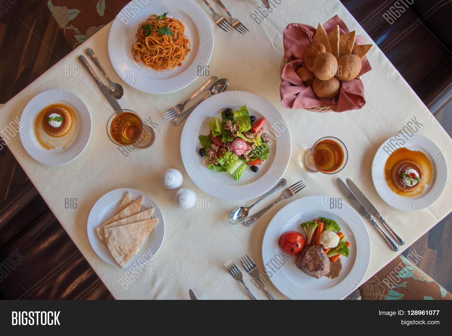 Formal Breakfast Table Setting formal table setting in the fine dining restaurant. international Formal Breakfast Table Setting formal table setting in the fine dining restaurant. international