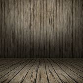 picture of interior  - Grunge interior with wooden floor and wall useful as background - JPG 