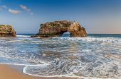 picture of bridge  - Arches at Natural Bridges State Beach in Santa Cruz California - JPG 