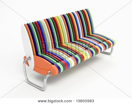 3d Render Of Modern  Sofa Isolated Over White Background | Stock photo