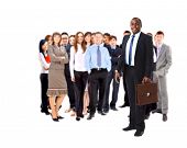 image of business people  - Leader and her team - JPG 