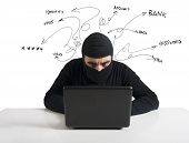 foto of laptop  - Concept of hacker at work with laptop - JPG 