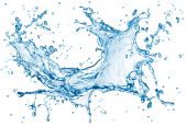 picture of water  - blue water splash isolated on white background - JPG 