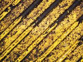stock photo of road sign  - Grunge dirty yellow caution stripes background - JPG 