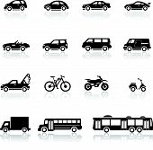 picture of transportation  - Transportation vector icons set.
The black shapes and the shadows each are on a separate layer for easy editing. - JPG 