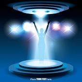 picture of spotlight  - Vector stage spotlight with Girl - JPG 