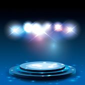 picture of rocks  - Vector Stage with sparkles - JPG 