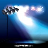 picture of spotlight  - Vector Stage Spotlight with projectors - JPG 