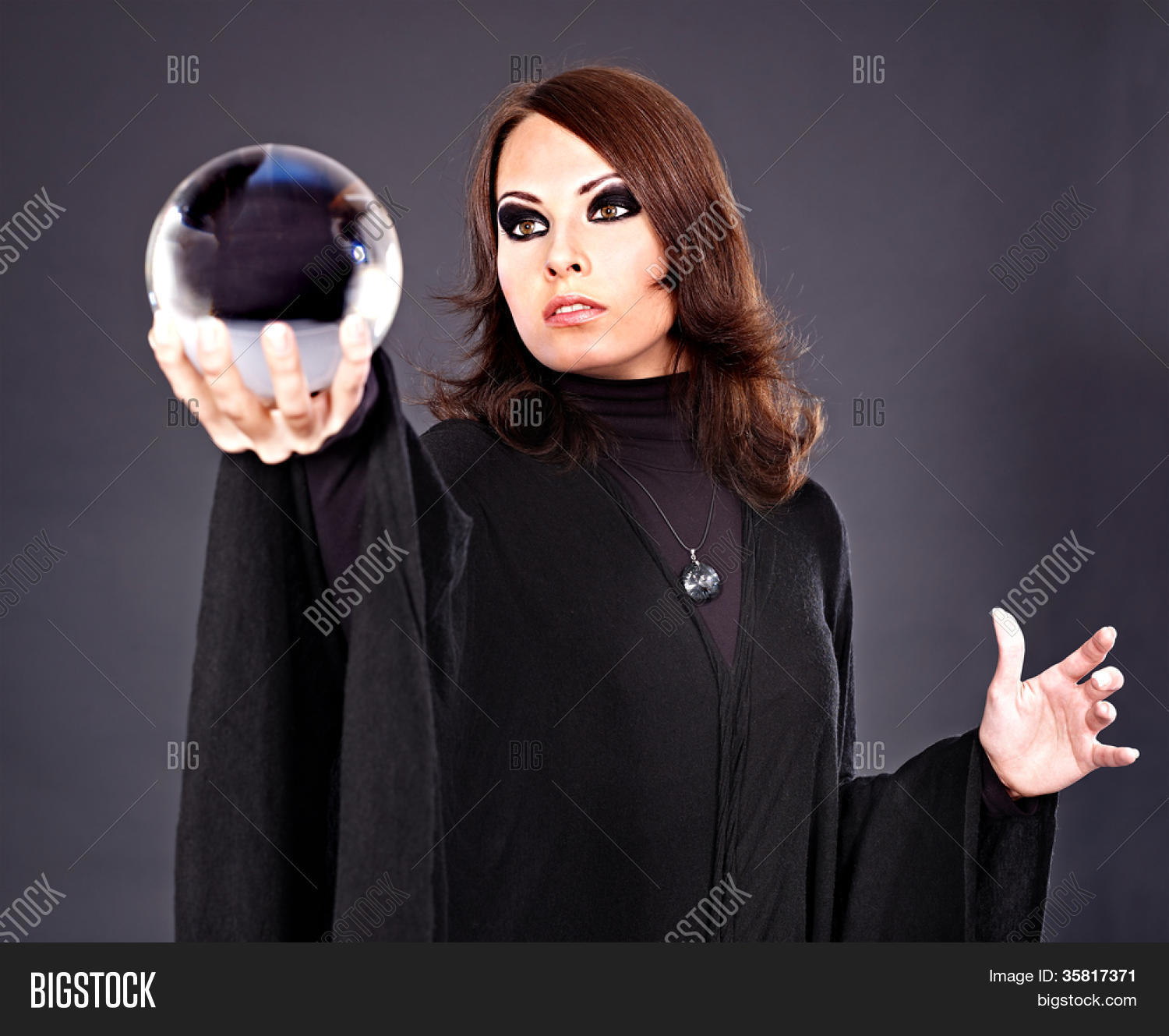 Woman Holding Crystal Ball. Fortune Image & Photo | Bigstock