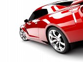 stock photo of sports  - A generic sport elegant red car illuminated - JPG 