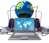 foto of internet technology  - Global network the Internet - JPG 