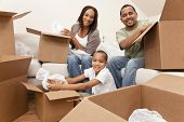 stock photo of family  - African American family - JPG 