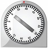 stock photo of timer  - Glossy illustration of an analog 60 - JPG 