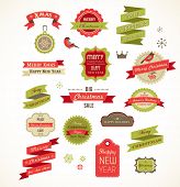 foto of illustration  - Christmas vintage labels - JPG 