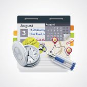 pic of watch  - Vector personal organizer icon - JPG 