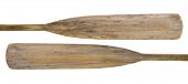 pic of oared  - blades of old wooden weathered paddles  - JPG 