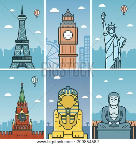 Poster: World Landmarks design