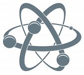 stock photo of science  - vector abstract science icon of atom on white background - JPG 