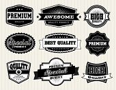 picture of finance  - Collection of Premium Quality and Guarantee Labels with retro vintage styled design - JPG 
