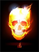 stock photo of sculling  - Fiery Human Skull poster - JPG 