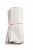 stock photo of newspaper  - a Blank Newspaper Roll with white background - JPG 