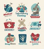 image of medical  - Retro medical emblems - JPG 