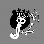 stock photo of sculling  - Graffiti art illustration - JPG 