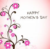 pic of mother  - Beautiful floral decorated Happy Mothers Day background - JPG 