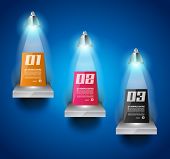 stock photo of globe  - Infographic design template with paper tags - JPG 