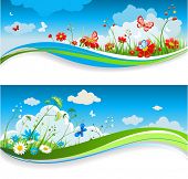 stock photo of home  - Summer positive banners - JPG 