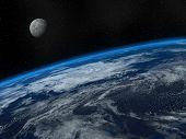 pic of earth  - Beautiful Earth and Moon - JPG 