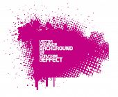 foto of drip  - abstract pink grunge background with splats and halftone effect - JPG 