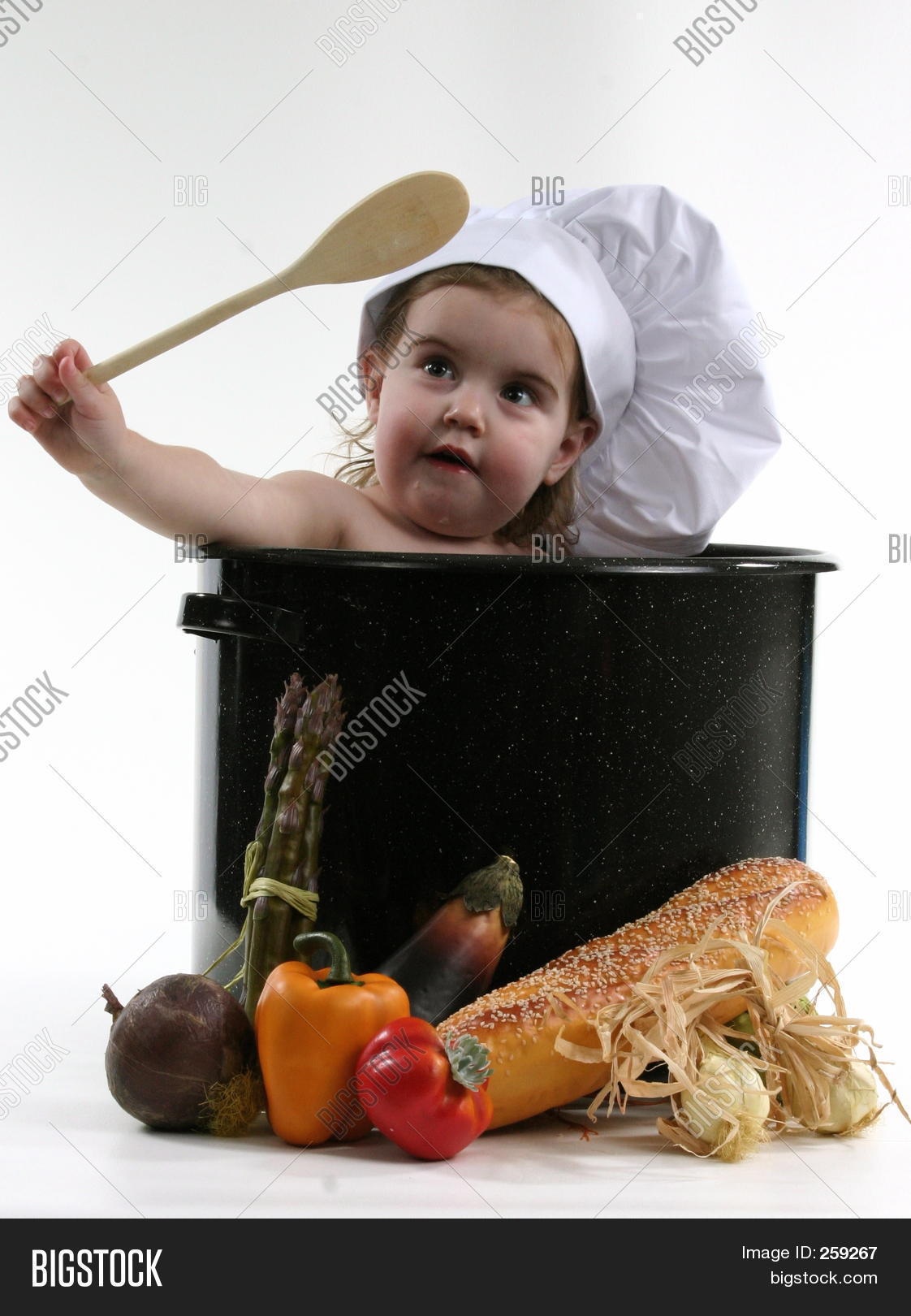 Baby In A Cooking Pot Stock Photo & Stock Images Bigstock