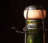 picture of opulence  - close up of a champagne bottle with its cork - JPG 