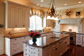 stock photo of opulence  - Luxury kitchen with granite counters - JPG 