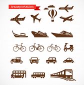 pic of transportation  - transportation icons set - JPG 