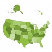pic of map  - Vector USA map  - JPG 