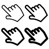 picture of cursor  - vector hand cursors  - JPG 