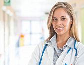 picture of medical doctors  - Portrait of a friendly female doctor - JPG 