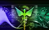 picture of medical  - Digital illustration of Medical symbol in color background - JPG 