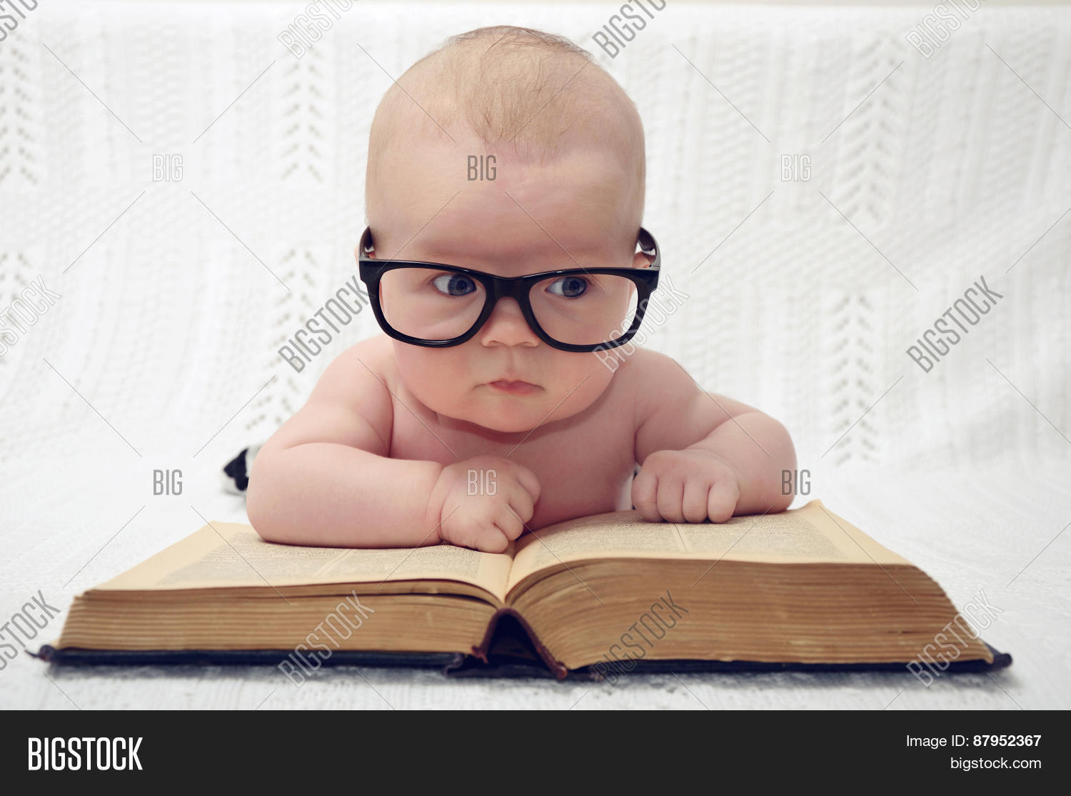 Cute Little Baby In Glasses Stock Photo & Stock Images Bigstock