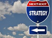 stock photo of strategy  - Strategy road sign - JPG 
