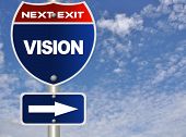 stock photo of road sign  - Vision road sign - JPG 