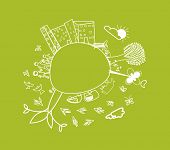 pic of earth  - cute green little planet earth - JPG 