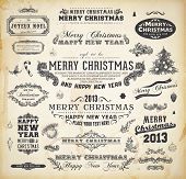 picture of holidays  - Christmas decoration collection Set of calligraphic and typographic elements - JPG 